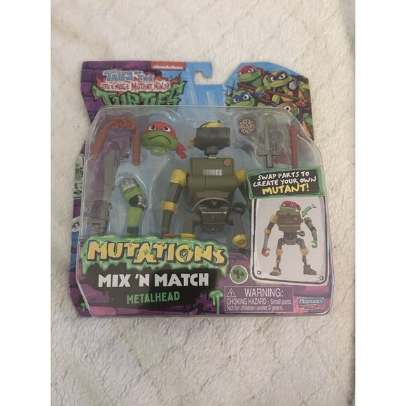 PLAYMATES TOYS TALES OF THE TEENAGE MUTANT TURTLES METALHEAD MIX N MATCH NEW - Picture 1 of 3